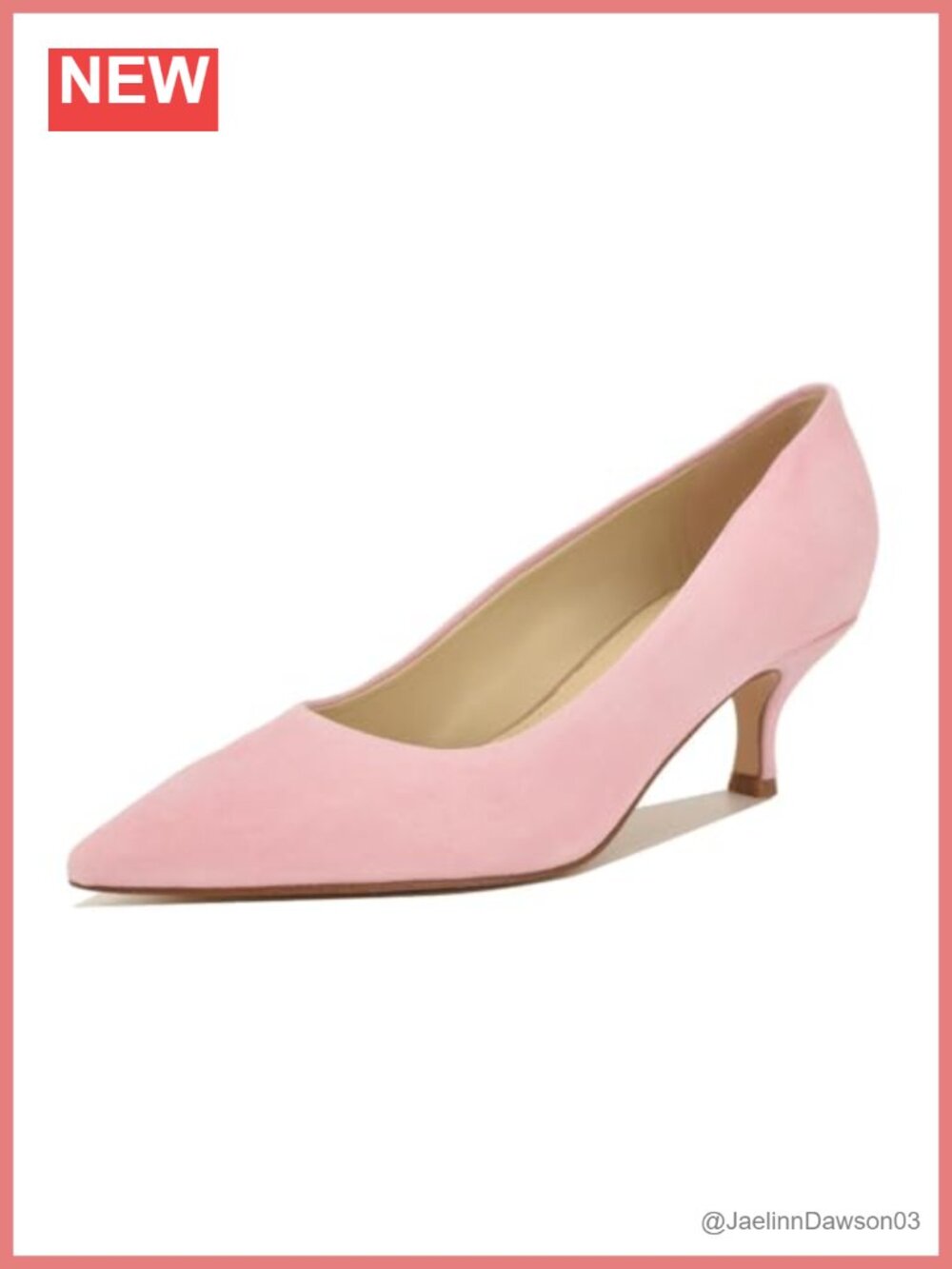 Nine West Suede Pointy Toe Pumps Kitten Heel Slip On Dress Shoes